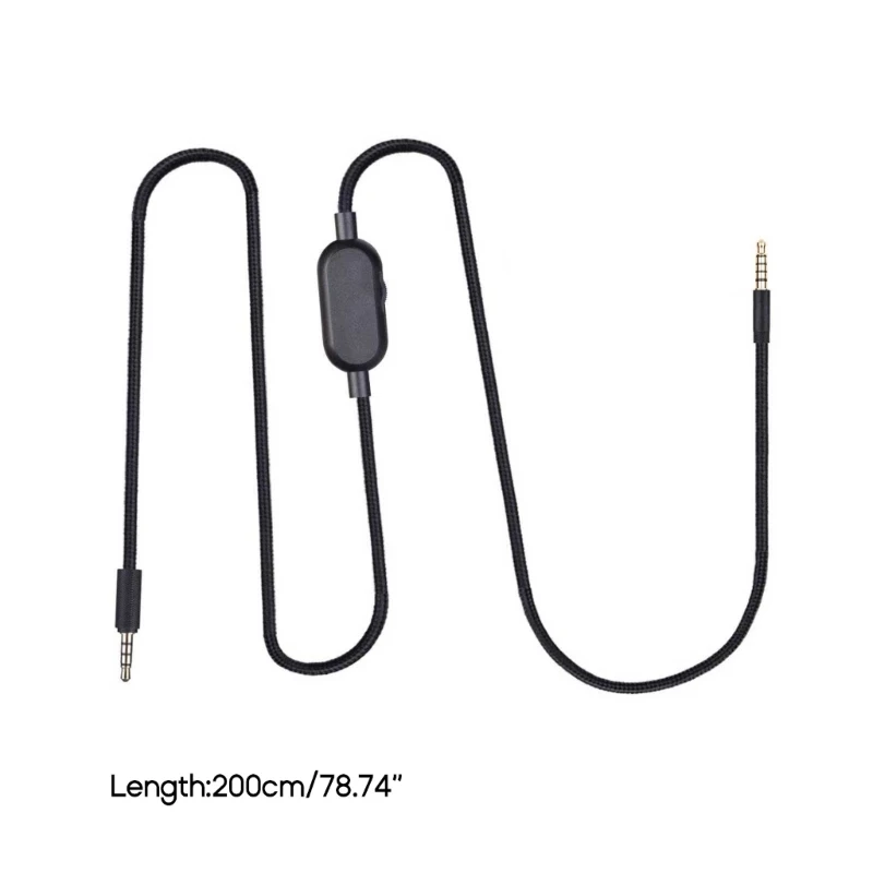 200 سنتيمتر استبدال سماعة تمديد كابلات الحبل سلك ل لوجيتك G433 G233 G Pro X سماعة الألعاب مع كتم التحكم في مستوى الصوت