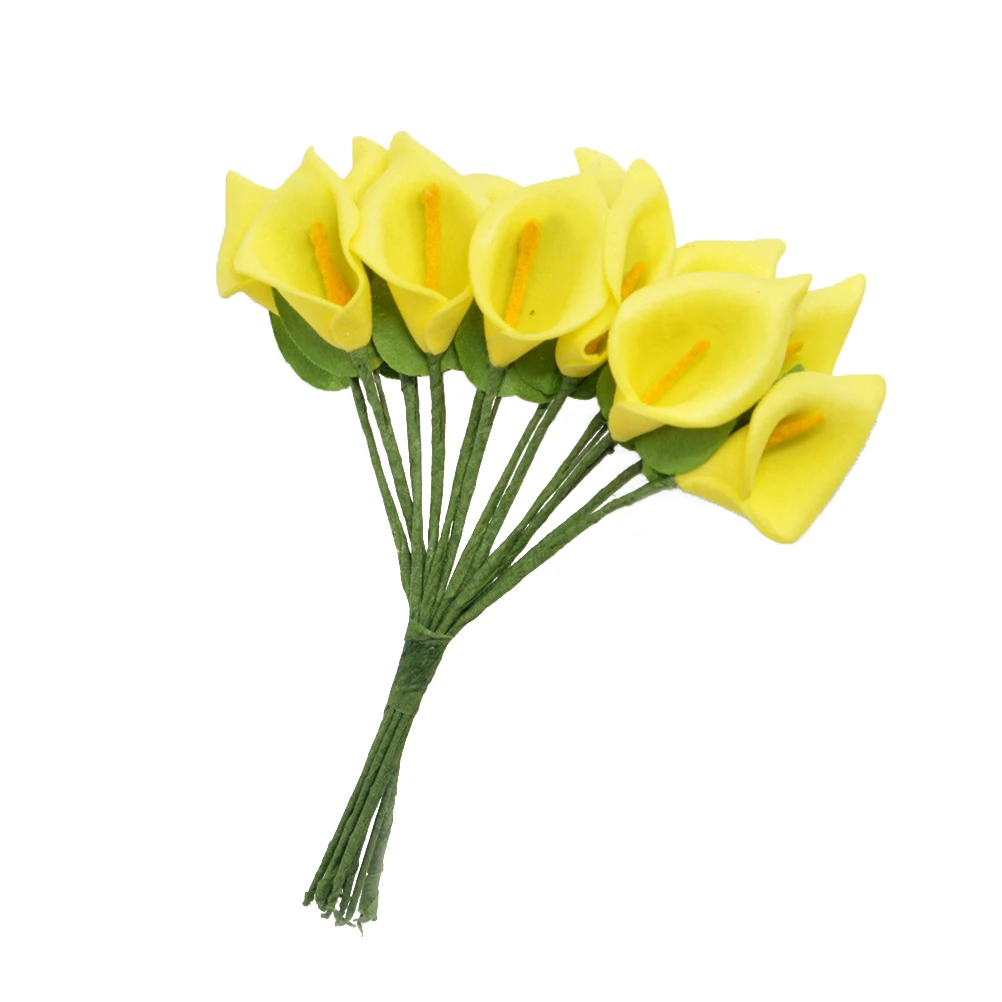 

144 Pcs Flowers Lifelike Home Office Bedroom Decoration Balcony Gift Calla Artificial