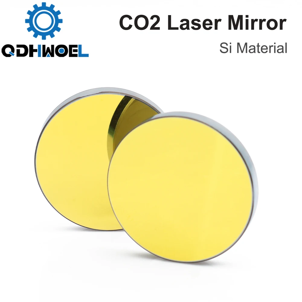 CO2 Laser Si Reflective Mirrors Dia.19.05 20 25 30 38.1 MM Refiectivity 99.6% for Laser Engraving Coated Gold Silicon Mirrors