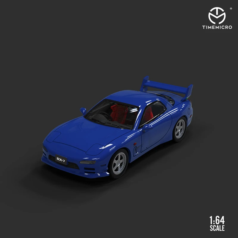 TimeMicro1:64 Dream RX-7 blauw geschilderd legering automodel Beperkte collectie-editie