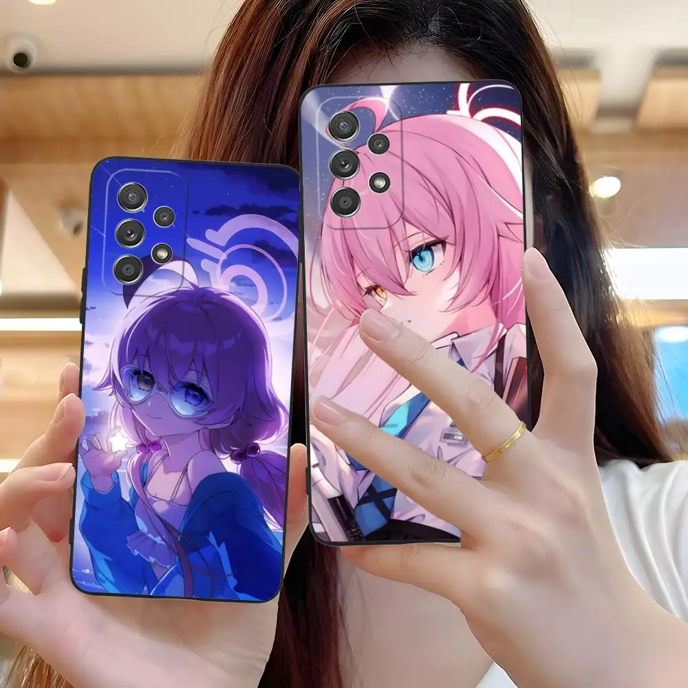 الأزرق الأرشيف تاكاهاشي هوشينو قضية الهاتف لسامسونج غالاكسي M55 54 42 35 34 33 32 23 22 15 14 13 12 F55 5G اللون واقية