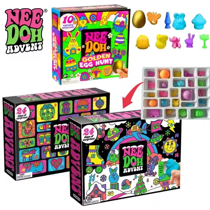 2026 New Golden Egg Treasure Hunt Blind Box Toy With Squishy Surprise Stress Relief Squeeze Kids' Easter Party Toy Punch And Win