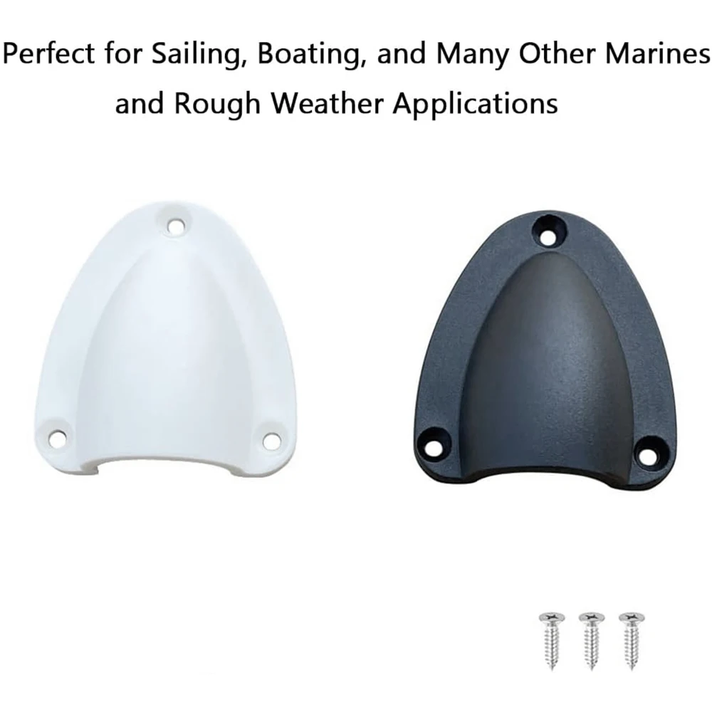 2 قطعة غطاء فتحة تهوية كابل الأسلاك البحرية مع 3 مسامير ، غطاء فتحة تهوية البلاستيك صدفي لليخوت القارب #3