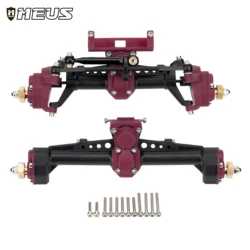 1/24 Scale Plastic Nylon Axles Front and Rear Portal Axle Assembly w/New C Knuckle for Axial SCX24 90081 C10 JEEP Upgrade Parts