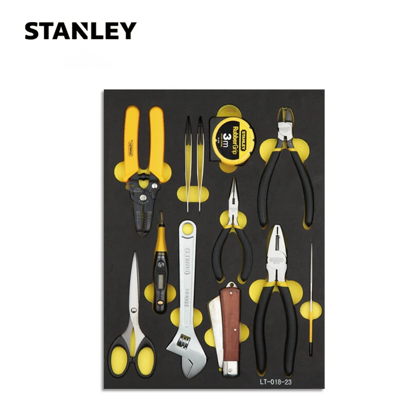 STANLEY LT-018-23 12-Piece Electronic Tool Tray Electric Pencil Wrench Ruler Pliers Set Hardware Tools Electronic Repair