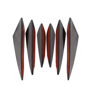 Universal front lip diffuser, divider fins, body spoiler, car adjustment canads, valence car decoration, 6pcs per set 8 Main Sales Aerofolio Jetta - №8