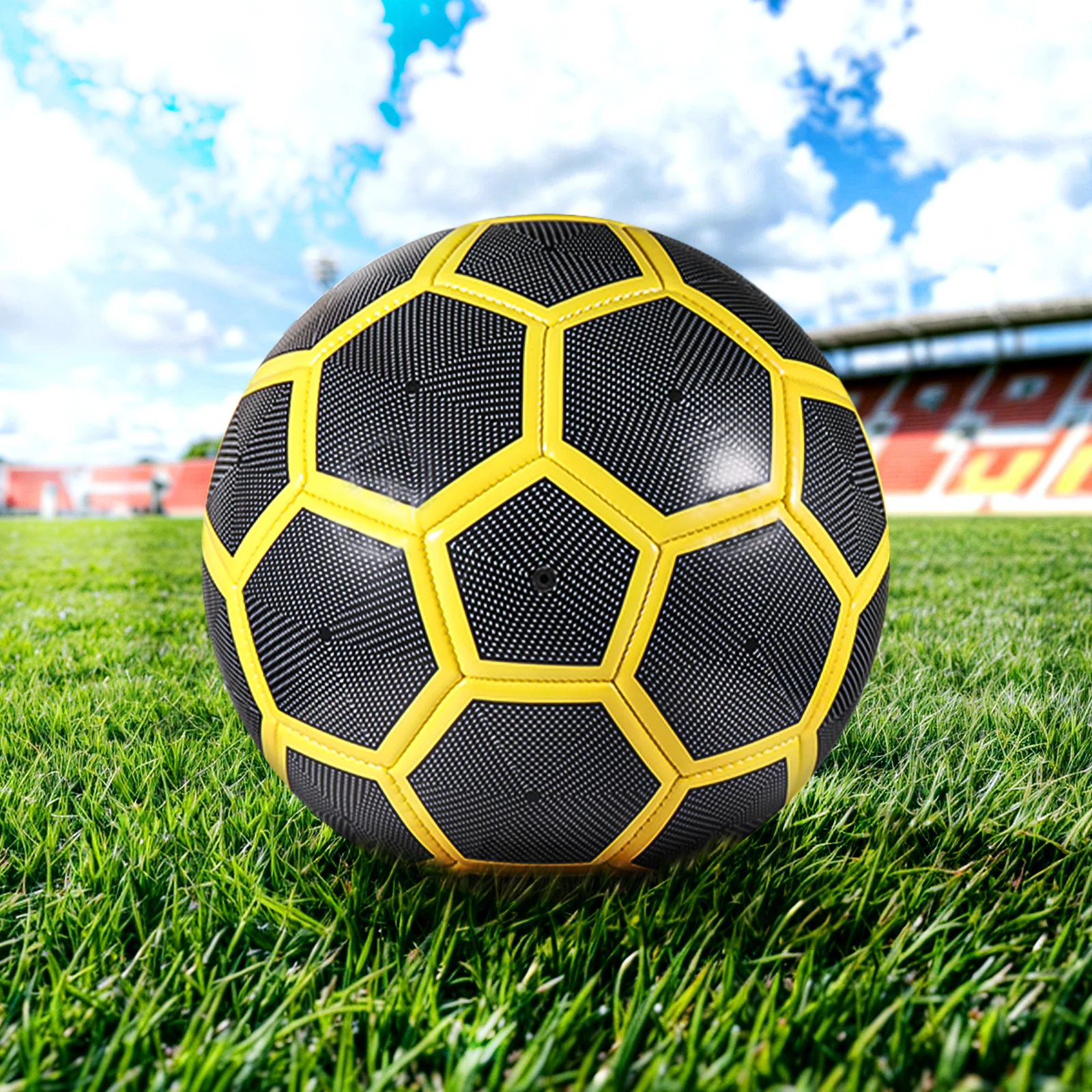 Langlebiger Trainings-Fußball, Größe 5, für Jugendspieler, kompakter und tragbarer Jugend-Fußball, 1 Stück