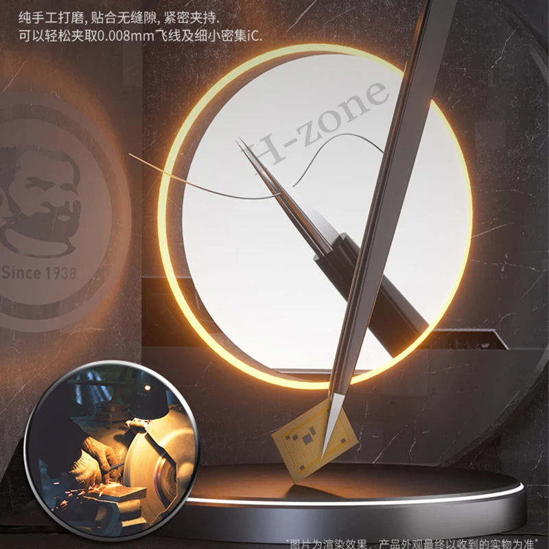 MECCANICO KS-11 Ponticello Lucido A Mano Pinzette Non Magnetiche Punta da 0.008mm Precisione In Acciaio Inox Strumento Manuale di Riparazione Del Telefono Mobile