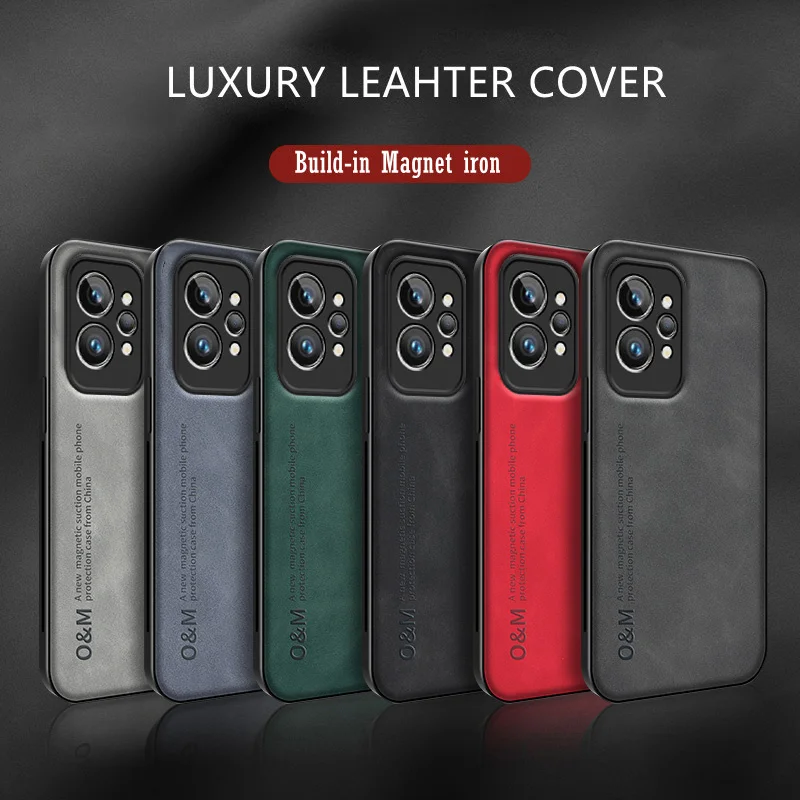 Luxury Leather Magnetic Case For Xiaomi Mi 12 11T 10T 9T Pro 11 Lite 5G NE Mi13 12 Mi11T POCO X3 NFC Pro Covers With Metal Plate