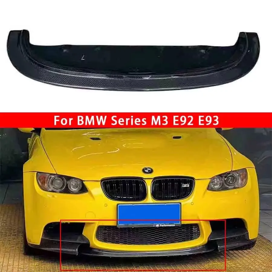 For BMW M3 E92 E93 Carbon Fiber  Front lip Car Front Bumper Diverter Spoiler Diffuser Front lip chin Upgrade body kit