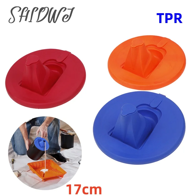 Paint Can Lid with Collapsible Spout Orange Paint Pouring Supplies Retractable Spout for Paint Storage Sturdy Replacement