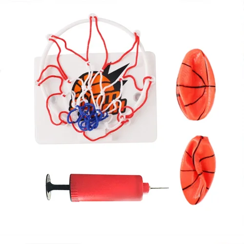 Mini juego de aro de baloncesto, aro de baloncesto portátil con pelota y bomba inflable, juego de baloncesto para interiores y exteriores para niños