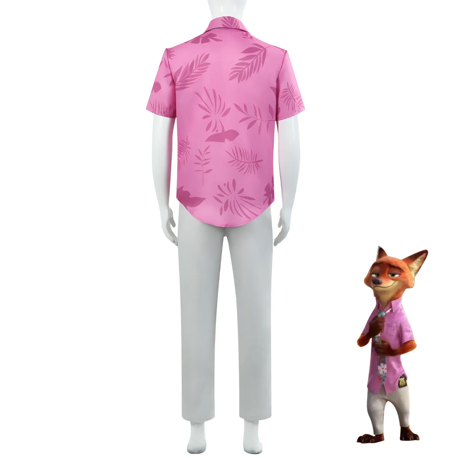 Zootopia 2 Cos Play Fox Pink Nick Traje 2D