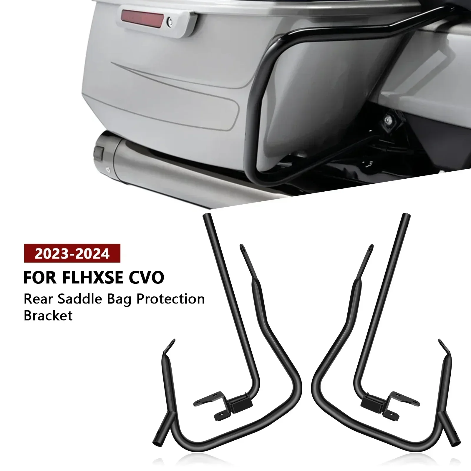 

Motorcycle Rear Saddlebags Guard Bracket Support Bar For Touring CVO Street Glide 2023 2024 FLHXSE FOR CVO Road Glide FLTRXSE M