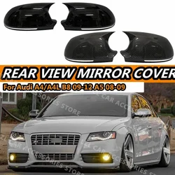 Par de cubiertas de espejo retrovisor lateral para Audi A4 S4 A5 S5 B8 8T 2009-2012 2010 agregar tapa de espejo retrovisor lateral accesorios de coche