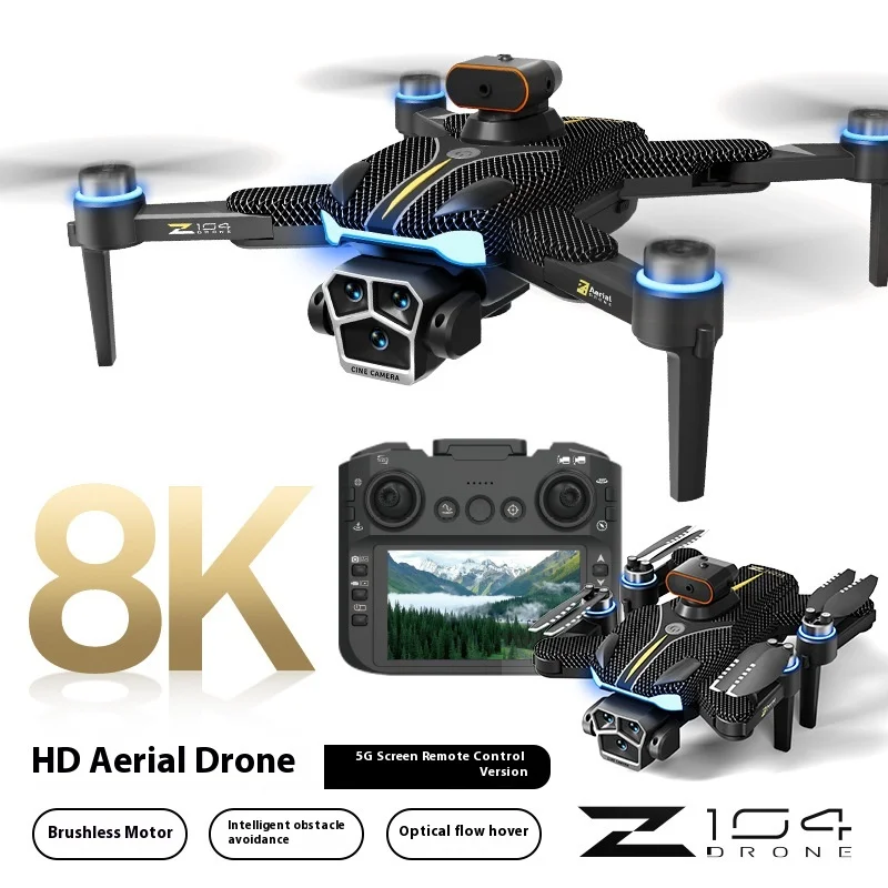 

Z104 4-осевой GPS-дрон с автоматическим возвратом и 4,5-дюймовым большим экраном, пульт дистанционного управления, 8K HD, аэрофотосъемка, выносливость, пульт дистанционного управления