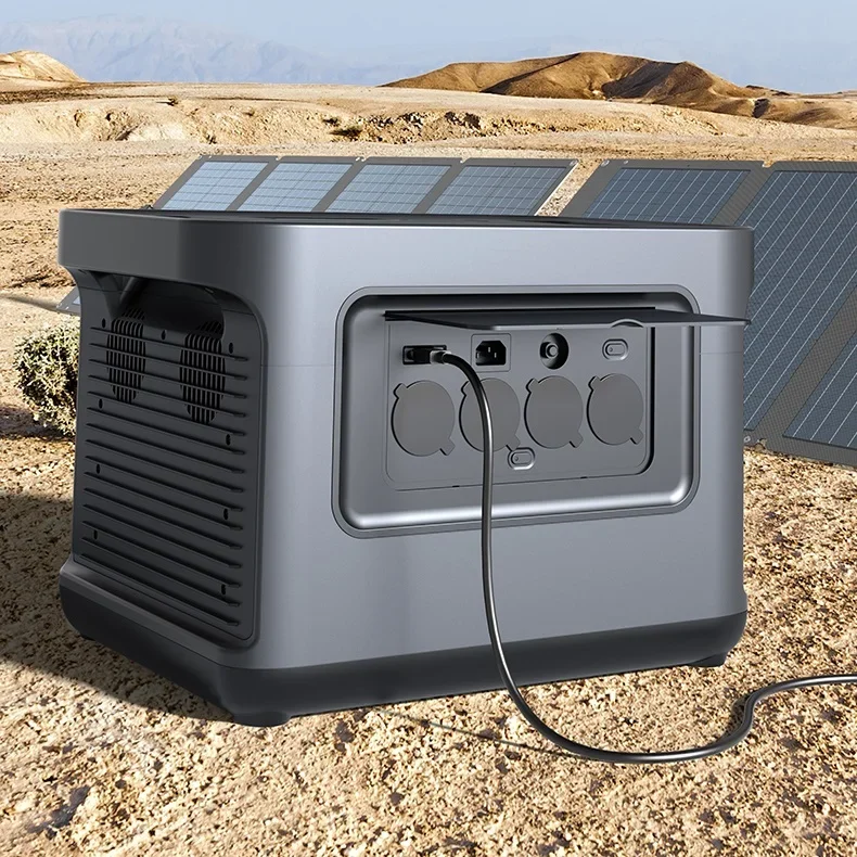 Outdoor energy storage eu plug central electrique solaire portable 220v batterie kraftwerk 2000W lithium battery power station