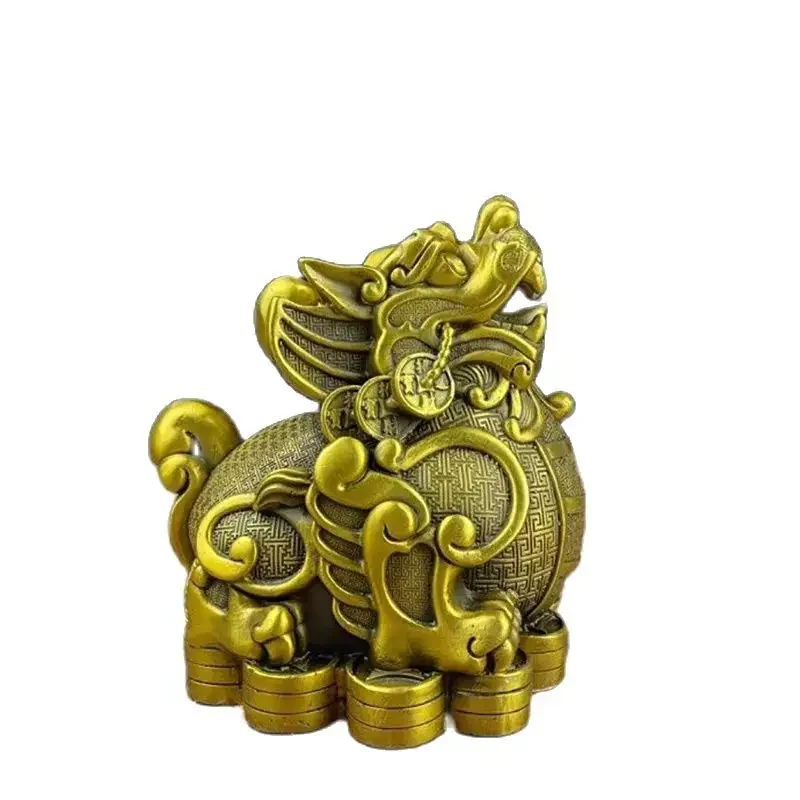 

Exquisite brass unicorn Pixiu home decoration, living room decoration, brass flying Pixiu decoration crafts