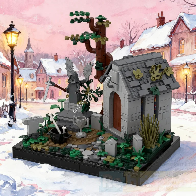 

551 шт. MOC кость отец Гарри модель строительные блоки архитектура сборка DIY креативная игрушка Рождественский подарок образовательный кирпич