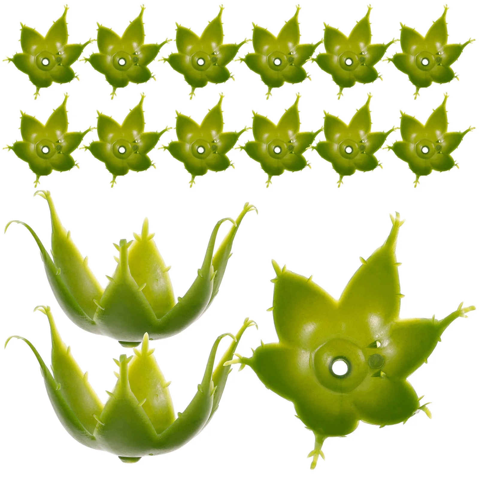 

100pcs Flower Calyxes Base For Diy Artificial Green Sepals Receptacle Craft Supplies Decor Party Favors