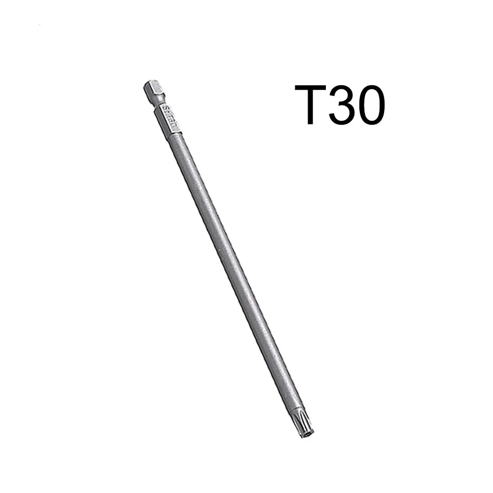 Fraudebestendige beveiligingsbit Magnetische bitset Torx-schroevendraaier Platte kop 1/4" zeskantbit 150 mm lang T8 T10 T15 T20 T25 T27 T30/T40