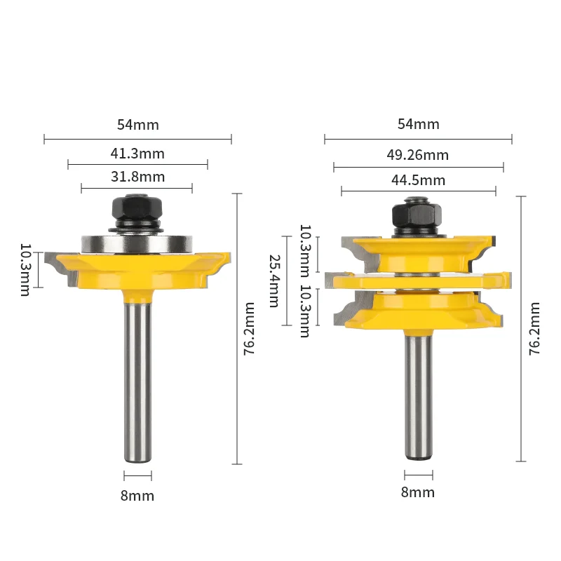 NXWIND 8MM 12MM 12.7MM Shank Recoverable Bead Glass Door Bit Set Router Bit Woodworking Milling Cutter For Wood Bit Face Mill