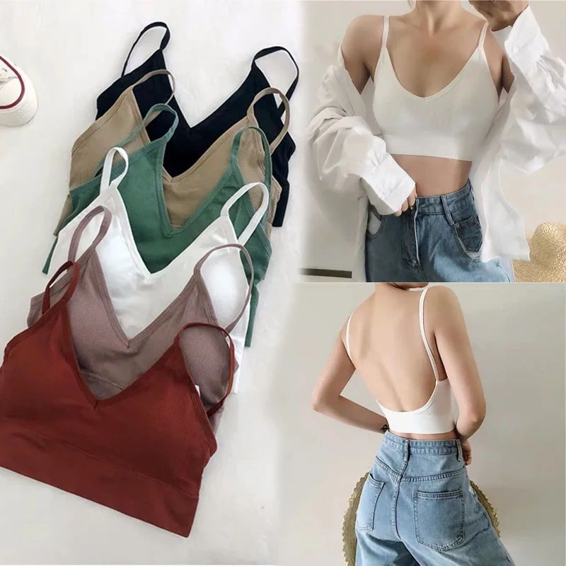 

sexy Solid Color Soft Women Fitness Sports Bra Top Gym Yoga underwear cross Back Cutout Athletic Tight Workout With Chest Pad