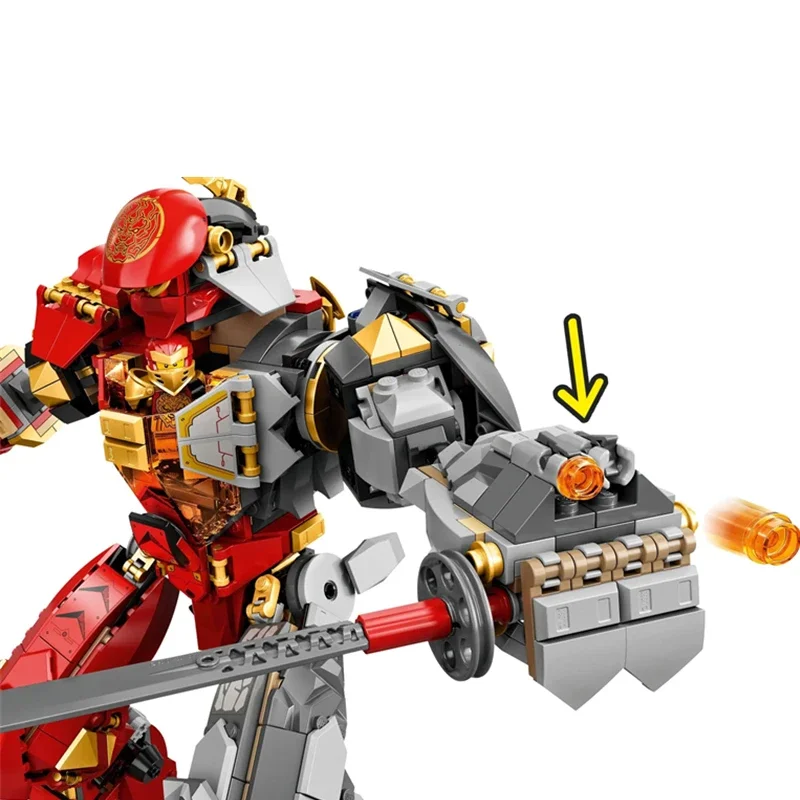 Fire Stone Mech Building Blocks Bricks Ninja Series Compatible 71720 Classic Movie Kit Model Kids Toys for Kids Christmas Gift