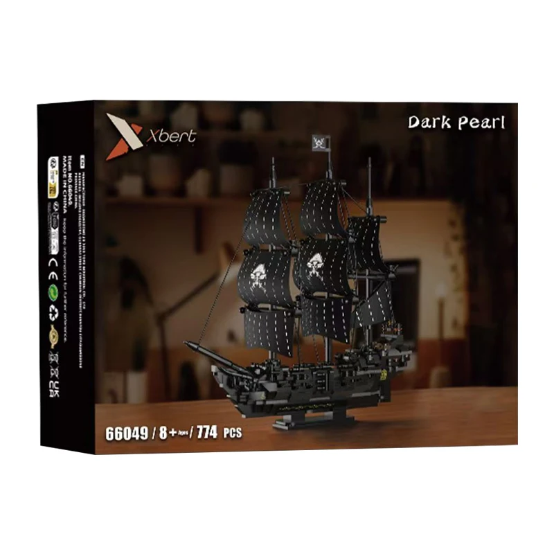 

В НАЛИЧИИ 66049 MOC, черный жемчуг, пиратский корабль, строительные блоки, сборка лодок, кирпичи, модель игрушки для мальчиков, рождественские подарочные наборы