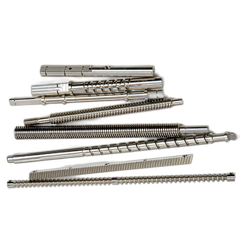 Customized offset shaft motor shaft stainless steel thread long shaft machining knurled shaft automatic lathe machining