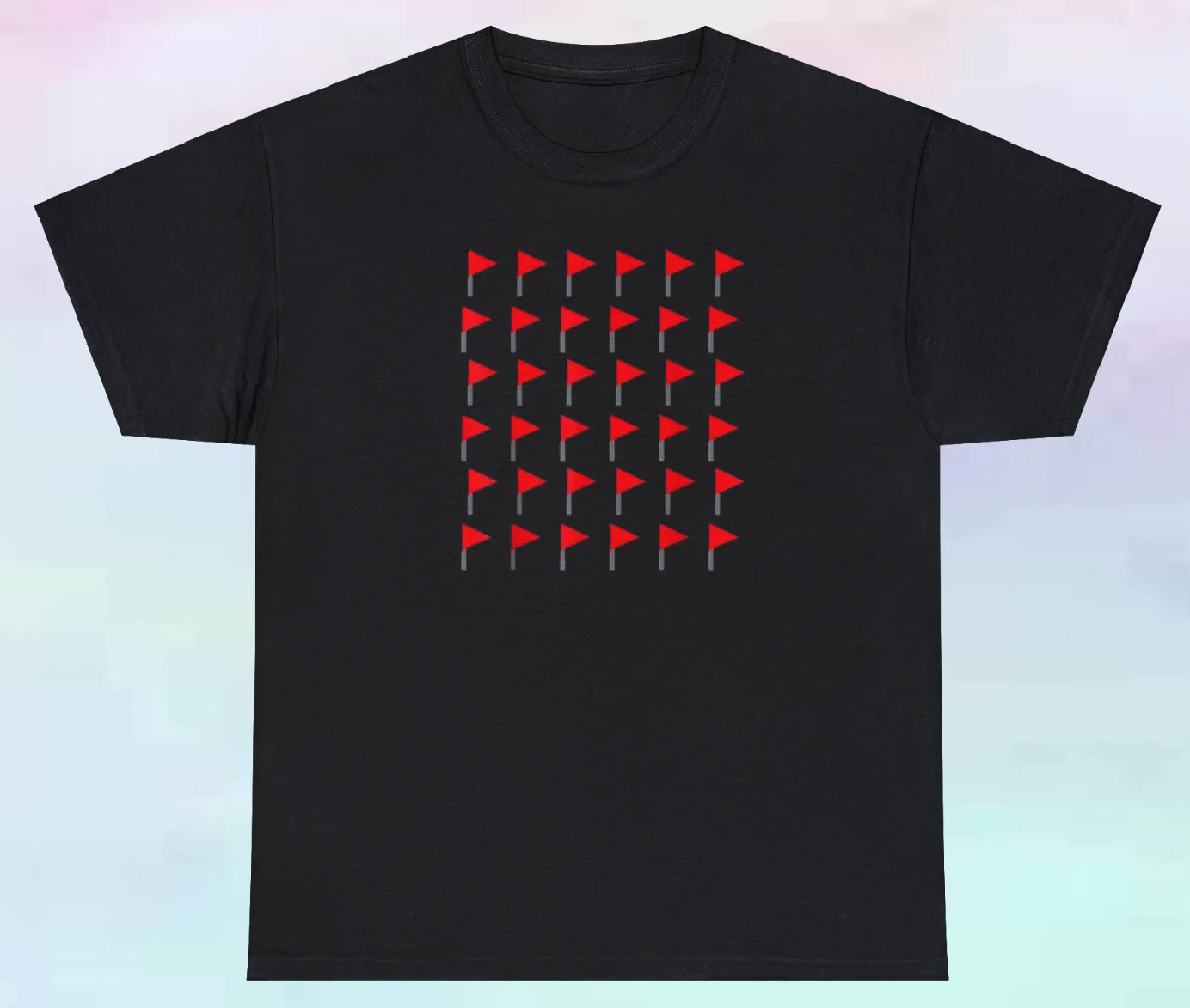 

Men's Red Flag Warning Shirt | Funny Warning Humor Social | S-5XL