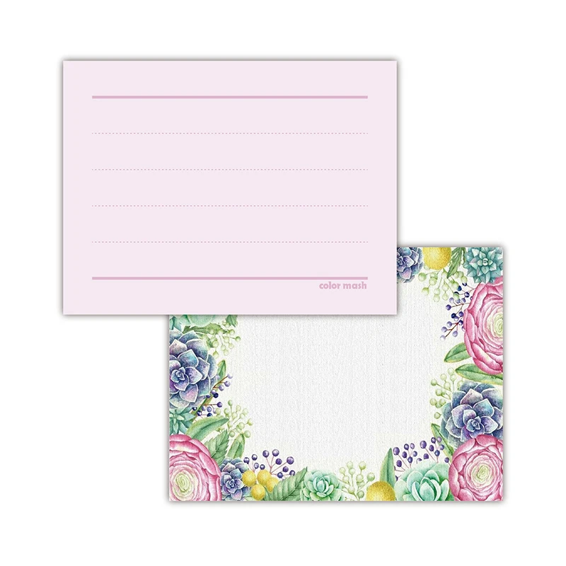 COLOR MASH 50 sheets/set of succulent note list DIY wall stickers vintage writing paper