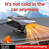 NEW-Car Heater Fan Electric 12V 120W Portable Demister Defroster Heating Fan Dryer Windshield Defogging