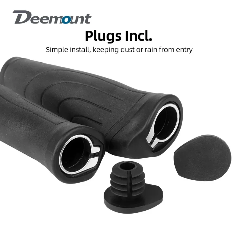 Deemount Bicycle Grips Long Short 137mm 93mm Handlebar 22.2mm Rubber Casing Sheath Hand Rest Bar End Lock Swivel Handle P8 SP8