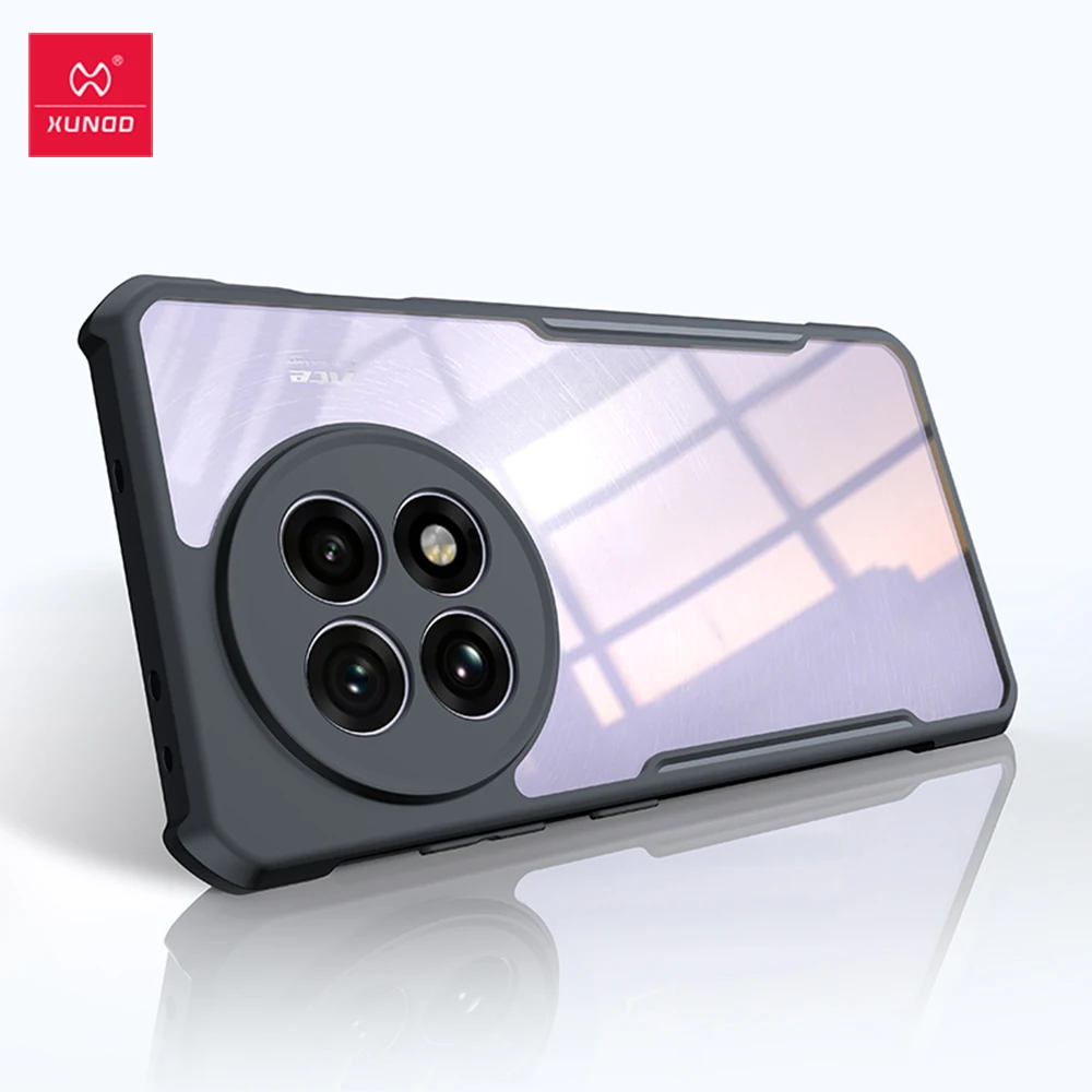 Funda para Xundd funda para OnePlus ACE 5, 5 Pro, 13R Airbags a prueba de golpes PC + marco de TPU funda trasera transparente para teléfono