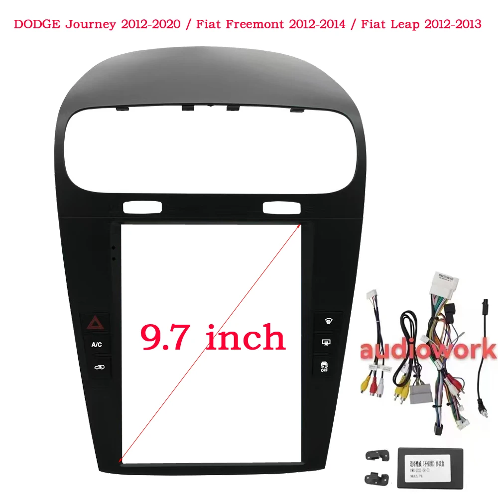 For Dodge Journey Fiat Freemont Car Radio DVD GPS MP5 Android Player Head Unit 2 Din Panel Dashboard Frame Cover