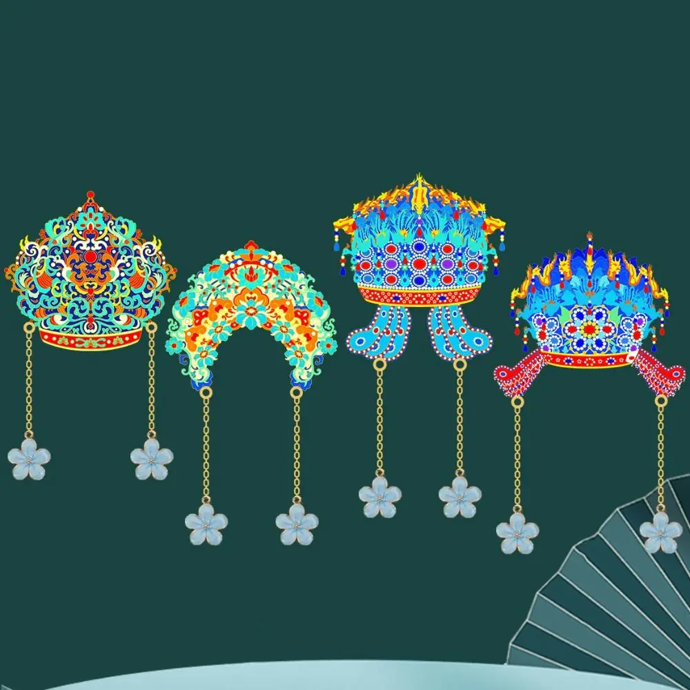 Retro Metall Messing Lesezeichen bemalt Quaste Buch Clip Phoenix Crown chinesischen Stil Paginierung Mark Schule Bürobedarf