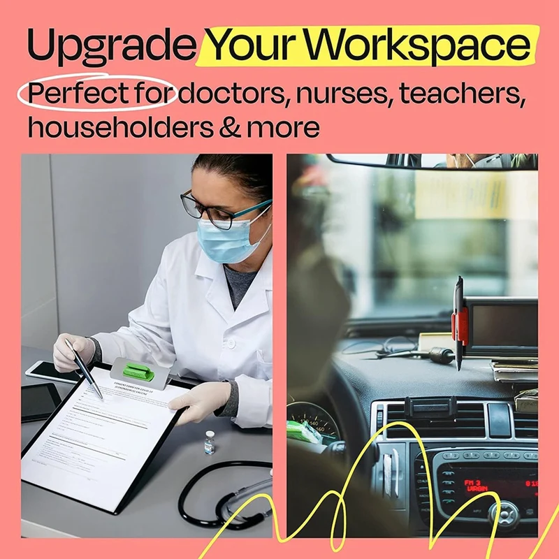 Pen Holder Set Of 20 Adhesive Silicone Pen Holder For Desk And Other Surfaces