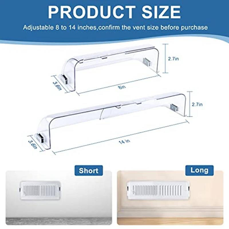 AC Air Vent Deflector Magnetic Vent Covers For Ceiling Adjustable For Home Ceiling Registers/Floor/Heat