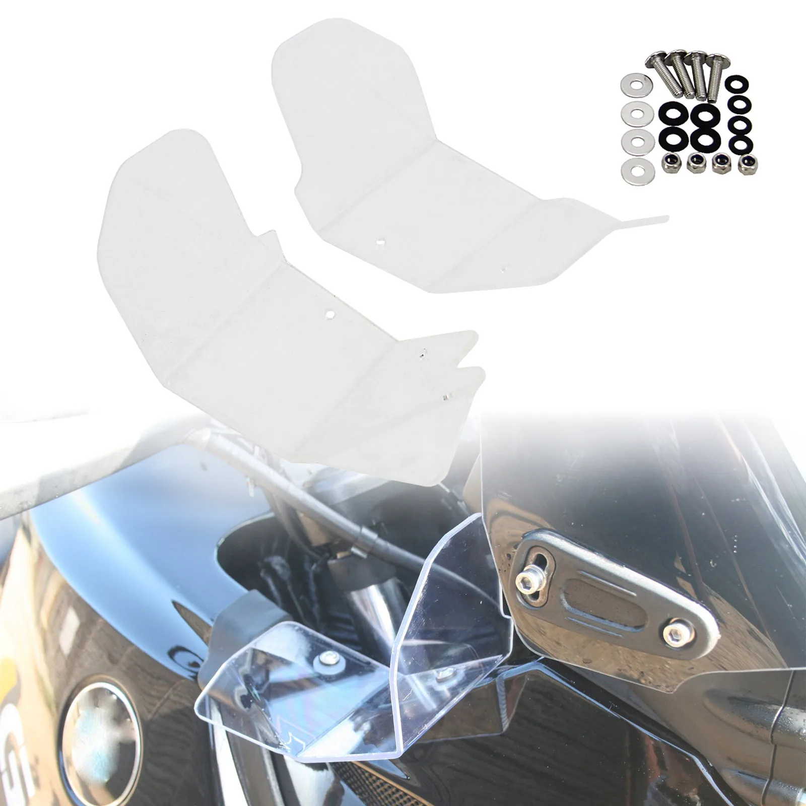 For BMW R1150GS R1150GSA Side Windshield Clear Windscreen Wind Deflector Screen