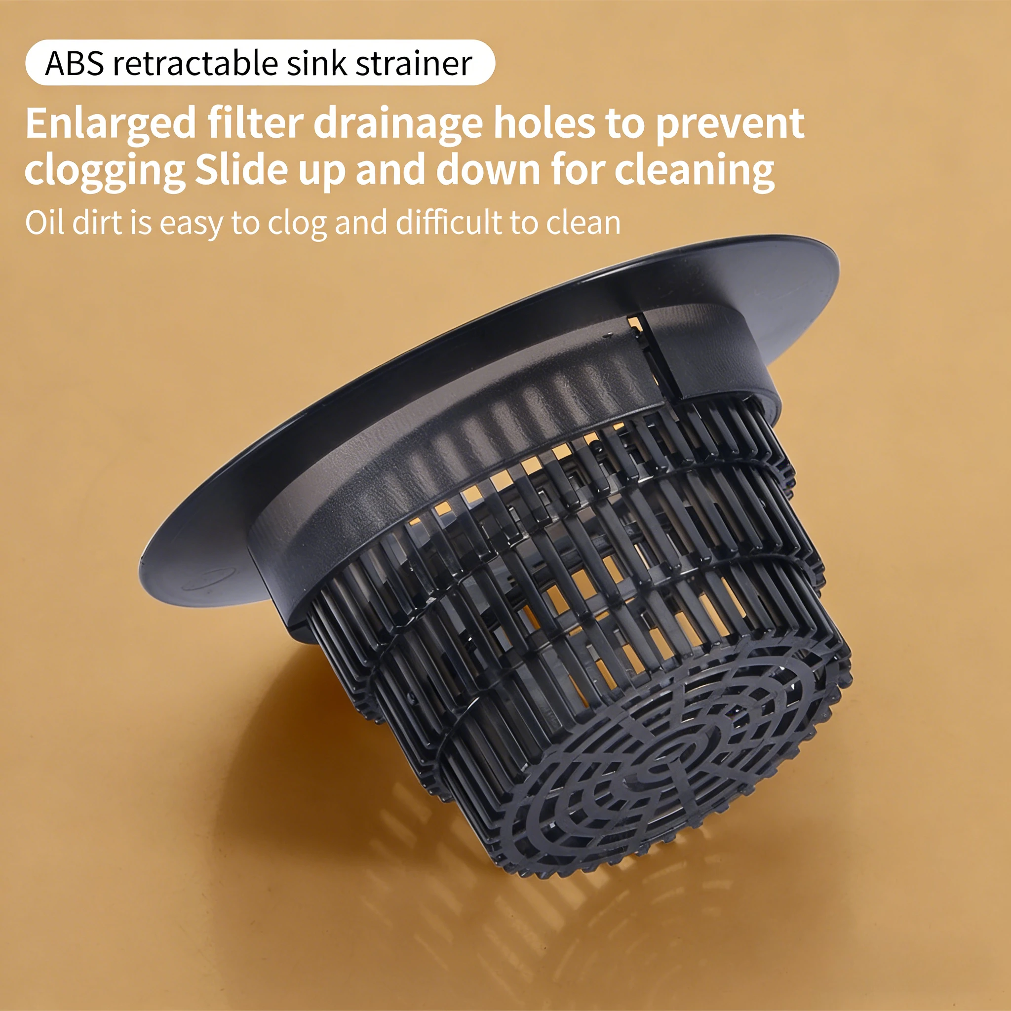 

Фильтр-сетка для раковины, кухонные аксессуары, прочный выдвижной сетчатый фильтр-ловушка для отходов, защита от засоров, бытовой.