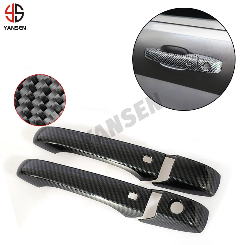 

Car Door Handle Cover Trim Carbon Fiber Sticker For Jeep Grand Cherokee 2011-2019 Car Accessories