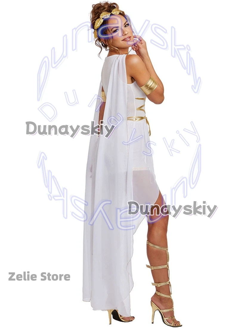 Halloween costume 2026 hit medieval Egyptian style cosplay outfit Queen of Egypt Greek goddess Athena stage performance cosplay - view 4