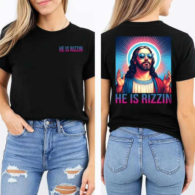 He Is Rizzin T-shirt,Jesus Has Rizzen Shirt,Jesus Christ Tee