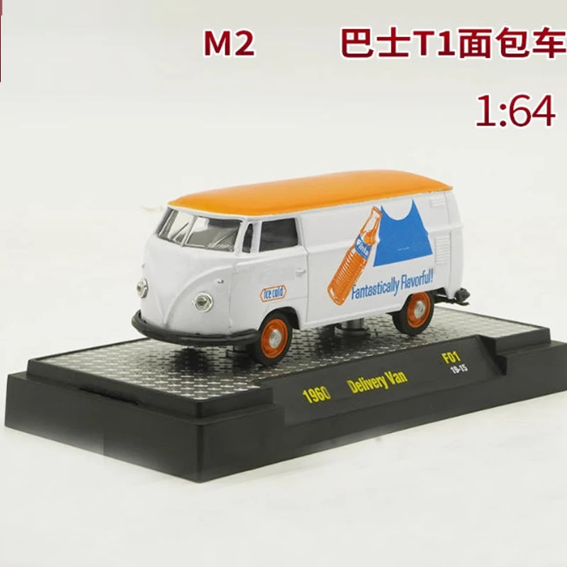 M2 1:64 Bus T1 Van in lega Modello Collezione statica per adulti Decorato Regali di festa Giocattoli