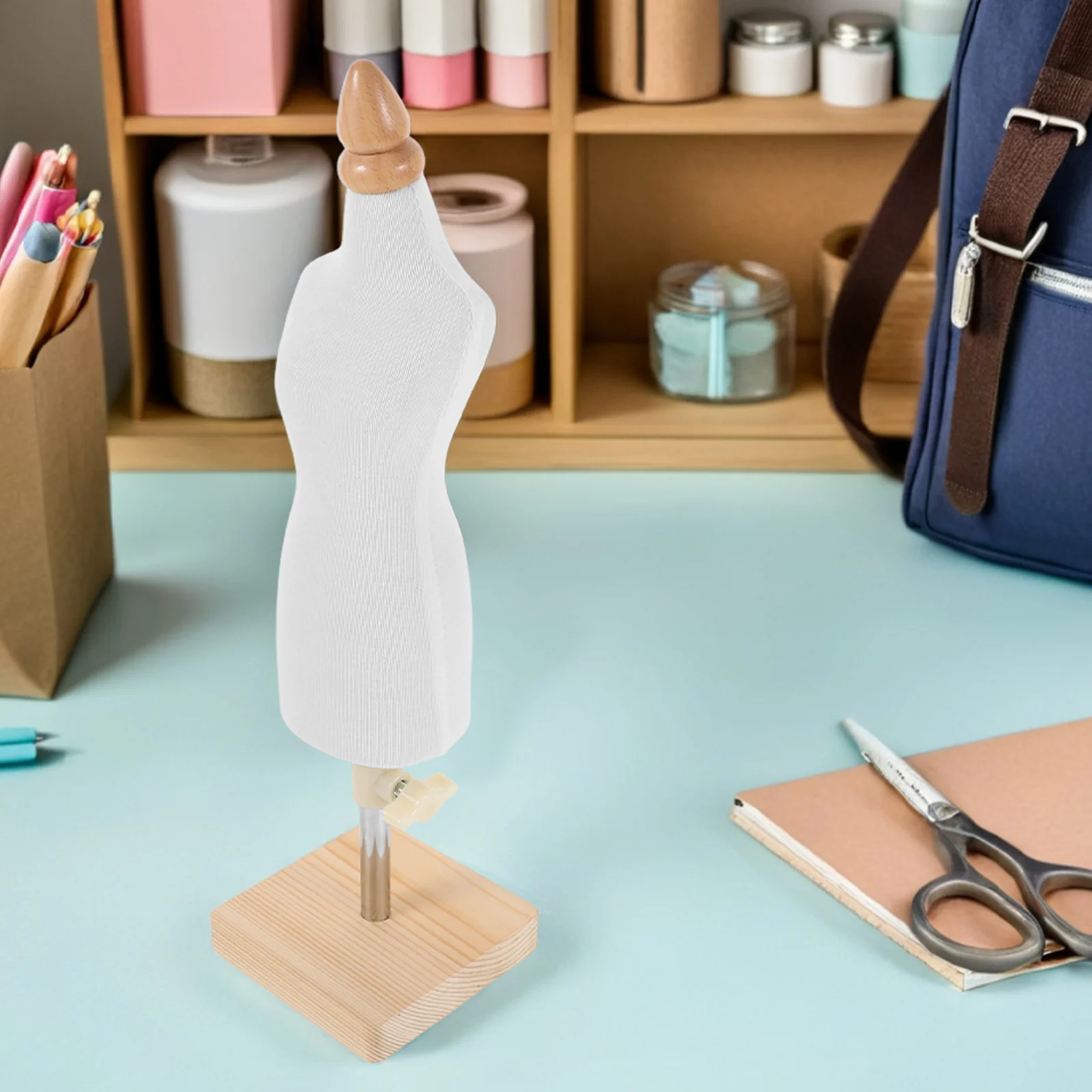 

Handmade Sewing Miniature Dress Form Mannequin For Kids Beginners Clothing Design Practice Half Body Female Dummy Home