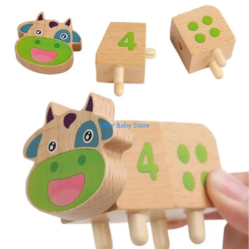 

N80C Kids Counting Toy Developmental Number Cognition Toy Children Learning Puzzle Game Color Matching Toddler Activity