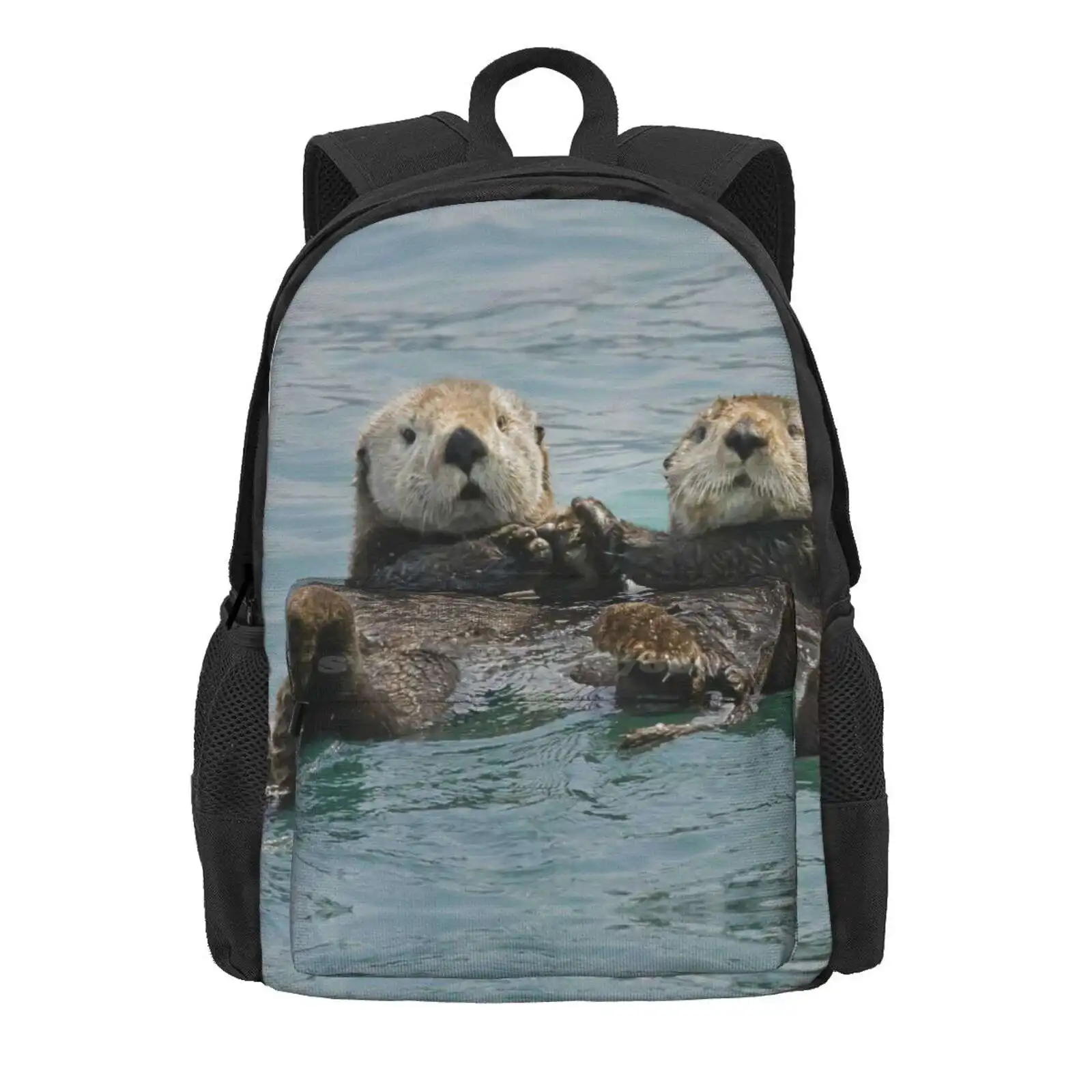 Sea Otters Hot Sale Schoolbag Backpack Fashion Bags Otters Otter Love Otter Life Otter Lovers Animals Sea Otter Baby Otter Cute