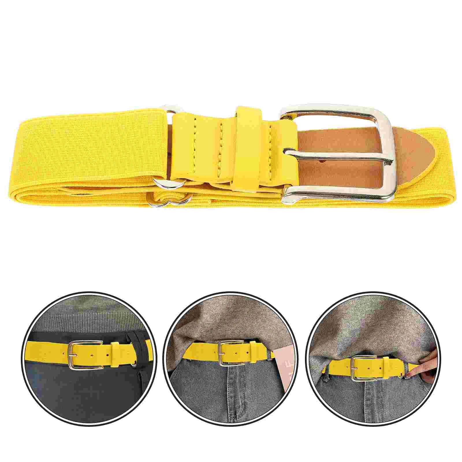 While Belt Softballs Belts Men Baseball Girl Women Womens Yellow Girdle Football Miss