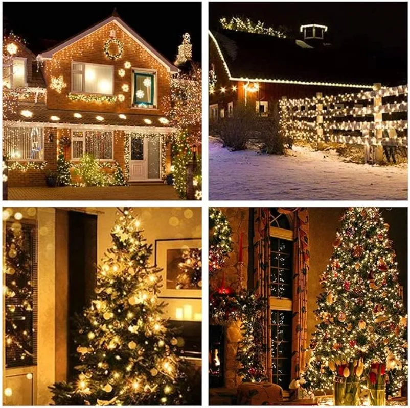 1/2 حزمة من 30/100 سلسلة أضواء شمسية LED مع 8 أوضاع مناسبة للمهرجانات وحدائق عيد الميلاد وحفلات الزفاف #4